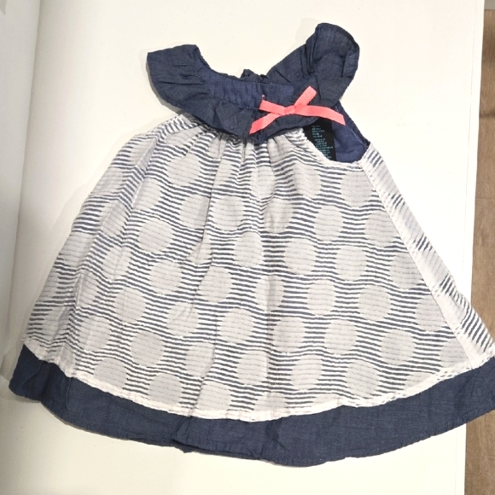 Cynthia Rowley Blue and White Ruffled Tiered Sundress
